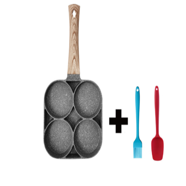 Sartén antiadherente para tortillas de 4 y 2 agujeros