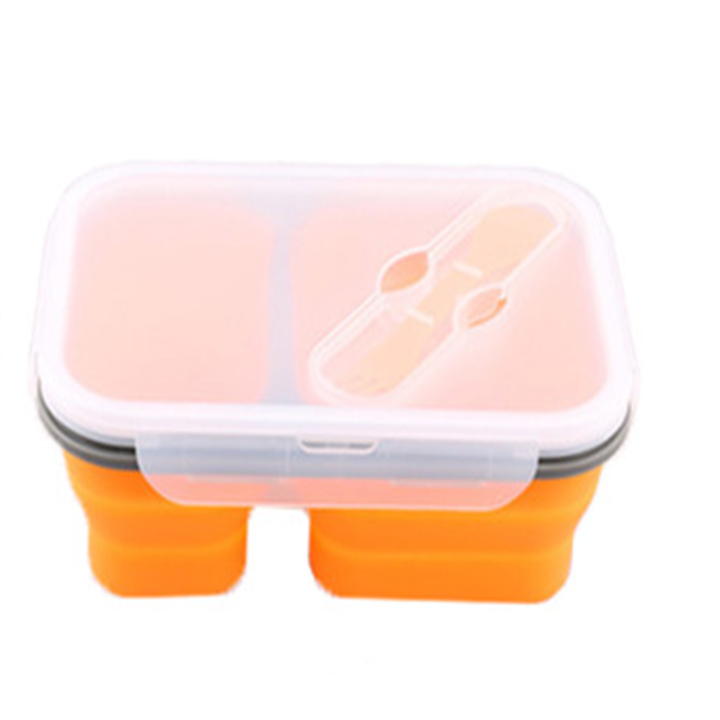 Rectangular Food Storage Container with 2 Compartments