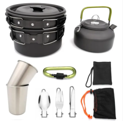 Juego de utensilios de cocina para acampar al aire libre