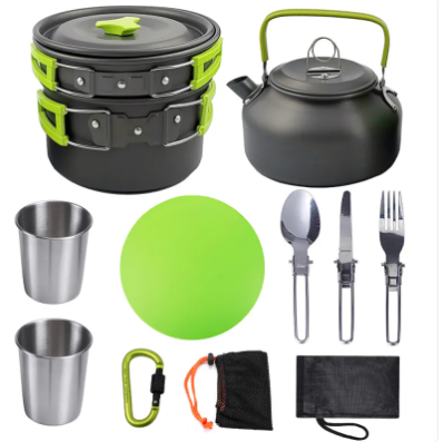 Juego de utensilios de cocina para acampar al aire libre