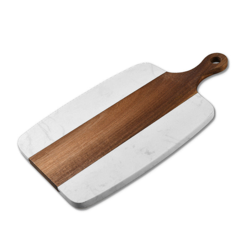 Tabla de cortar de mármol y madera de acacia mangium
