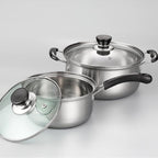 Juego de tres piezas de cocina de acero inoxidable