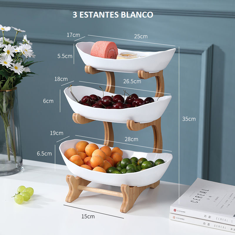Estante para frutas de varios niveles