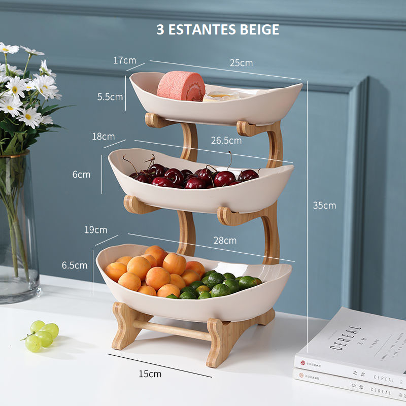 Estante para frutas de varios niveles