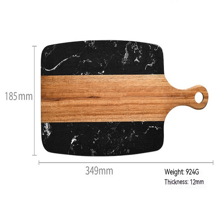 Tabla de cortar de mármol y madera de acacia mangium