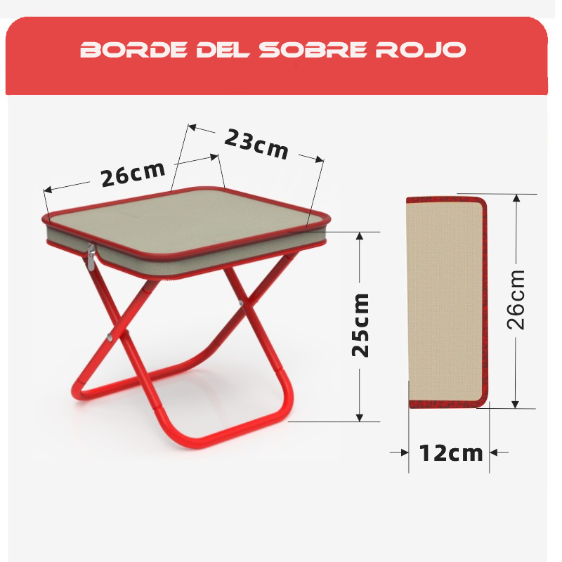 Taburete plegable para acampar