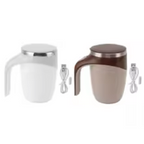 Taza de café de acero inoxidable con agitador automático (portátil)