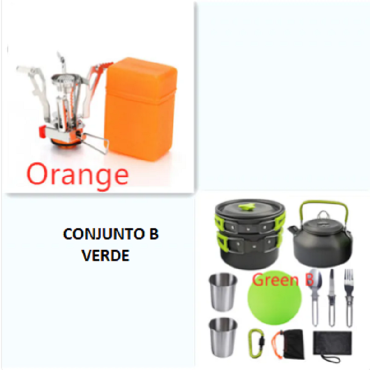 Juego de utensilios de cocina para acampar al aire libre