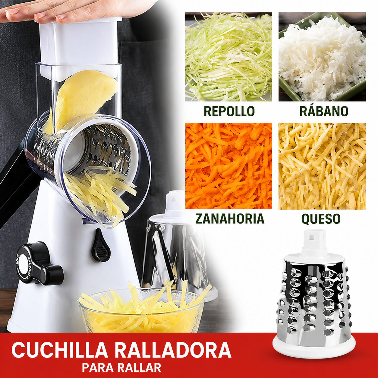 Cortador de verduras 3 en 1