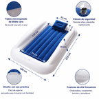 Colchón hinchable infantil – Colchón plegable portátil para siestas y viajes al aire