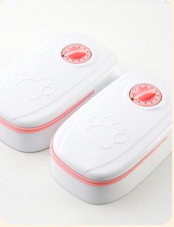 Comedero automático para mascotas con temporizador para gatos y perros.