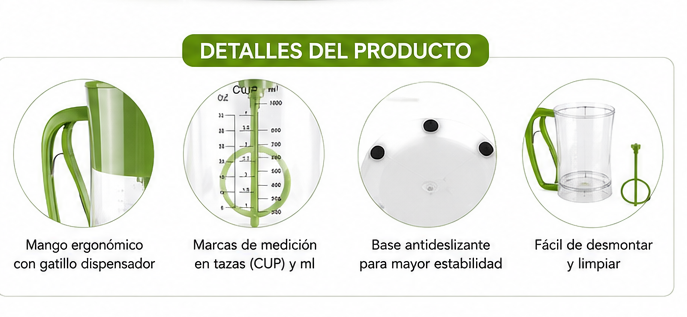 Batidora y dispensadora de masa para pasteles