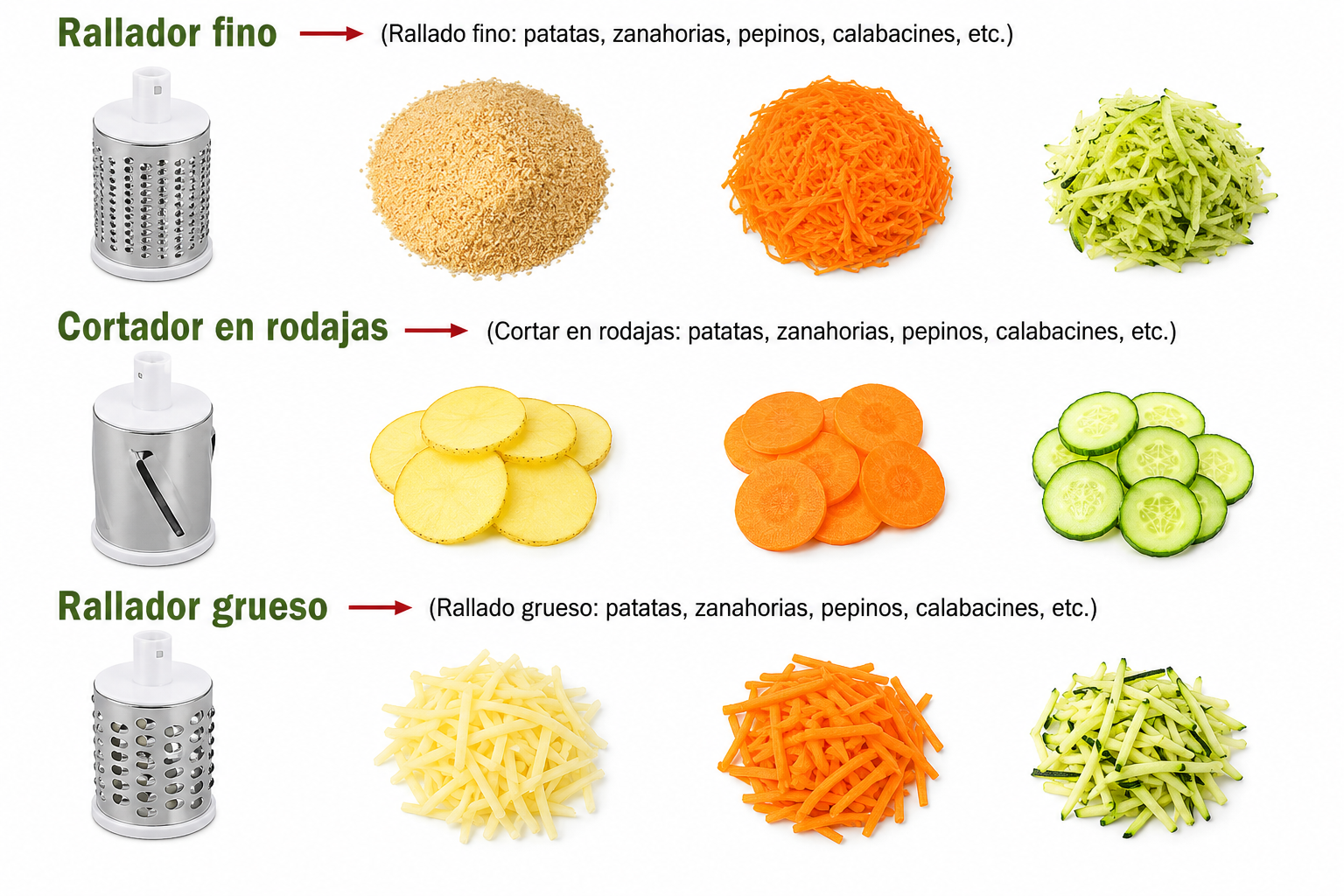Cortador de verduras 3 en 1