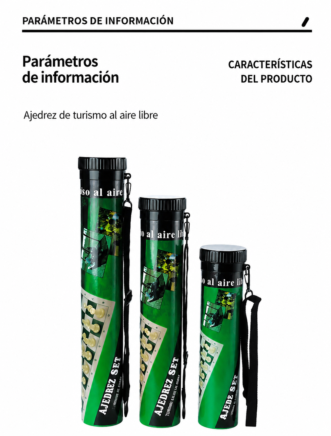 Juego de ajedrez portátil para exteriores con piezas de cuero sintético.