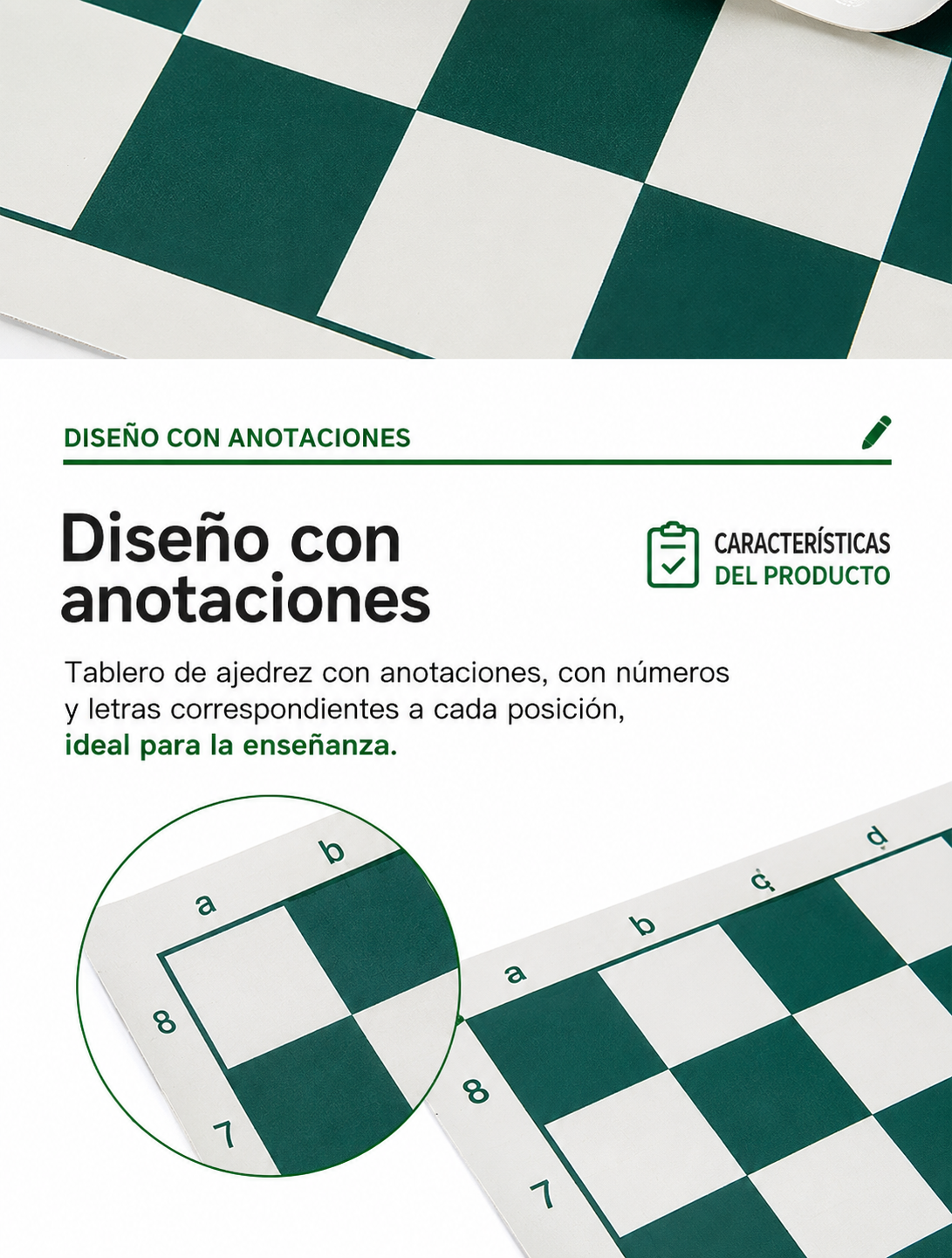 Juego de ajedrez portátil para exteriores con piezas de cuero sintético.