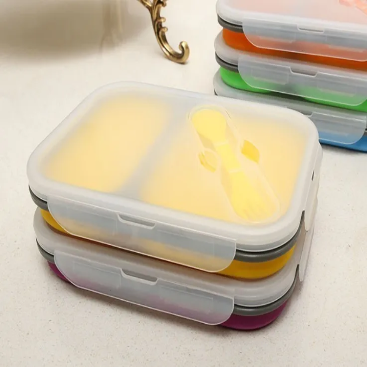 Rectangular Food Storage Container with 2 Compartments