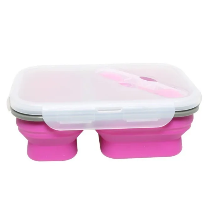 Rectangular Food Storage Container with 2 Compartments