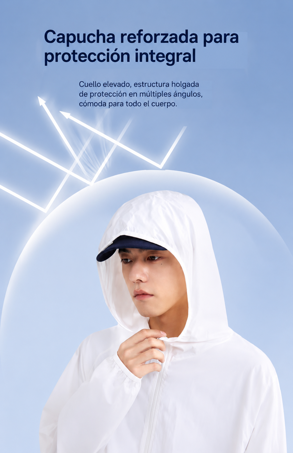 Chaqueta ligera y fresca de protección solar para hombre