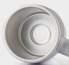 Taza de café de acero inoxidable con agitador automático (portátil)