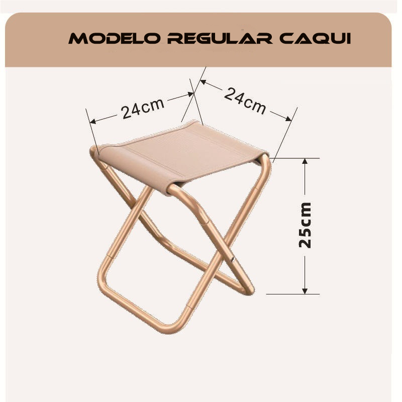 Taburete plegable para acampar