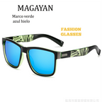 Gafas de sol cuadradas polarizadas de moda para hombre,