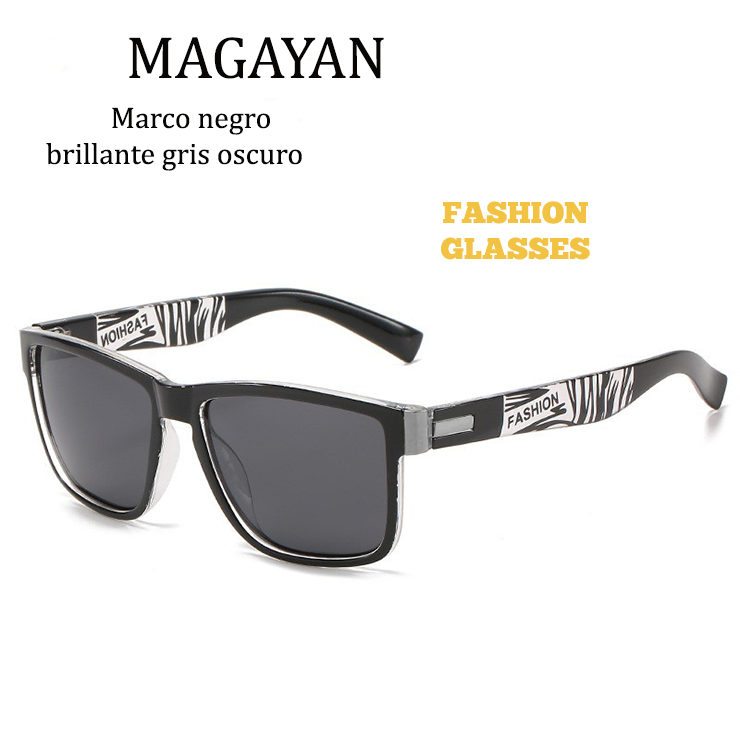 Gafas de sol cuadradas polarizadas de moda para hombre,