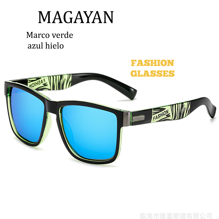 Gafas de sol cuadradas polarizadas de moda para hombre,