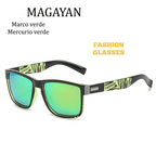 Gafas de sol cuadradas polarizadas de moda para hombre,