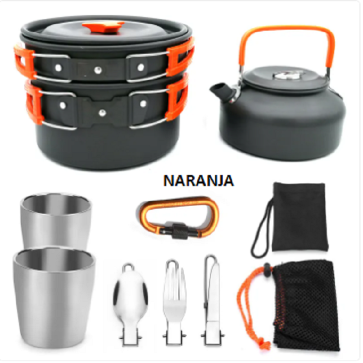 Juego de utensilios de cocina para acampar al aire libre