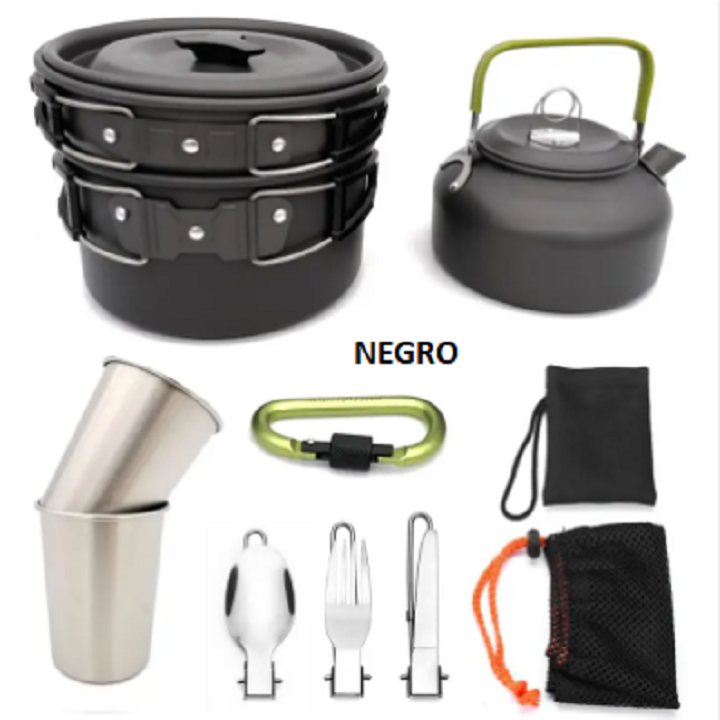 Juego de utensilios de cocina para acampar al aire libre