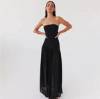 Vestido palabra de honor con abertura Elegancia Max
