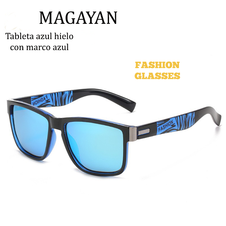 Gafas de sol cuadradas polarizadas de moda para hombre,