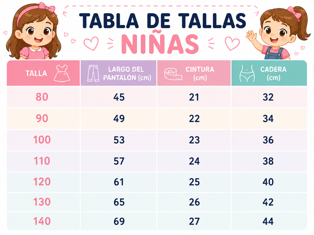 Pantalones casuales cómodos y modernos para niñas