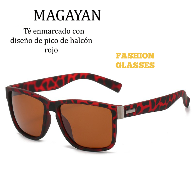 Gafas de sol cuadradas polarizadas de moda para hombre,