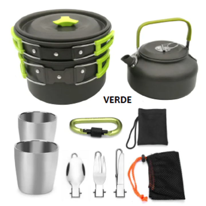 Juego de utensilios de cocina para acampar al aire libre