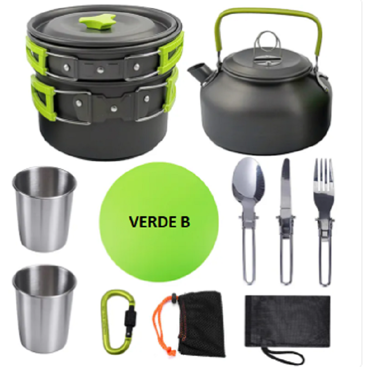 Juego de utensilios de cocina para acampar al aire libre