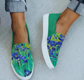 Zapatos planos casuales para mujer con estampado de lirios de Van Gogh