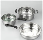 Juego de tres piezas de cocina de acero inoxidable