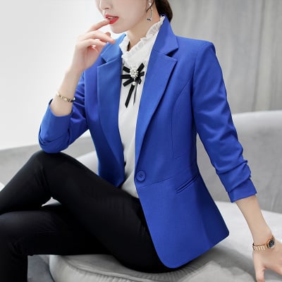 Traje de chaqueta de negocios ajustado para mujer