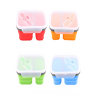 Rectangular Food Storage Container with 2 Compartments