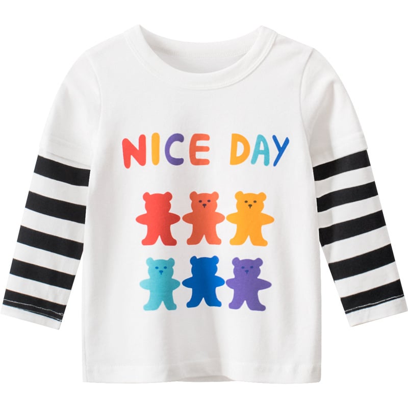 Camiseta de manga larga para niñas. Ositos