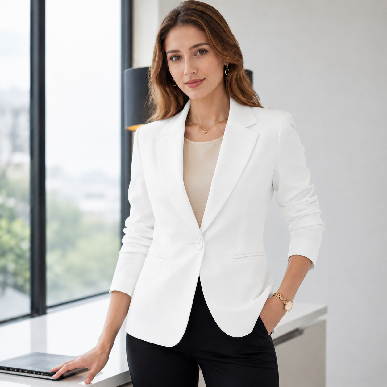 Chaqueta de negocios ajustado para mujer