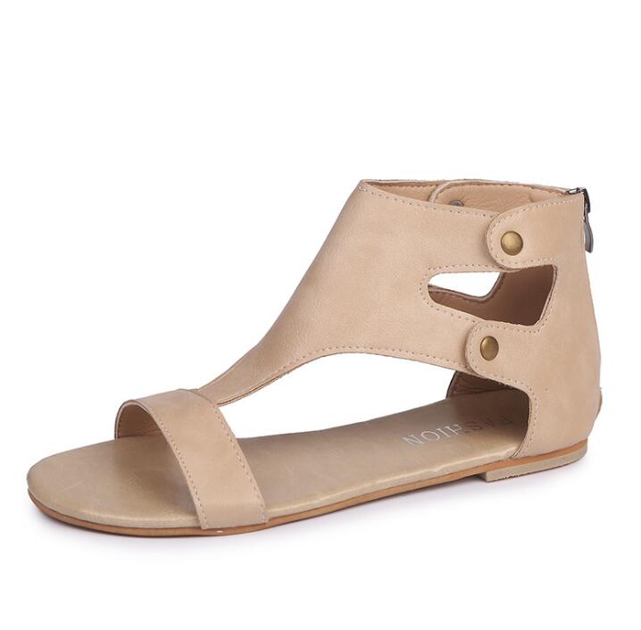 Sandalias planas con tachuelas para mujer - Calzado cómodo