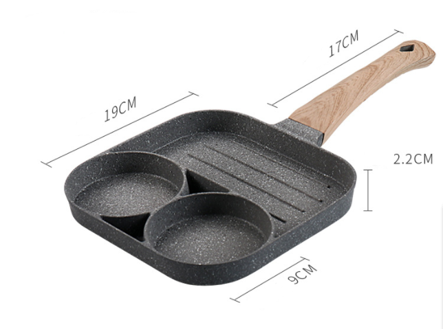 Sartén antiadherente para tortillas de 4 y 2 agujeros