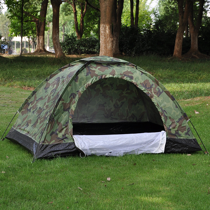 Tienda de campaña doble de camuflaje para acampadas para 2 personas