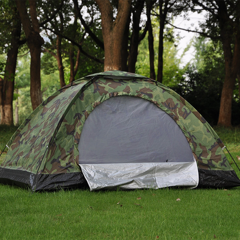 Tienda de campaña doble de camuflaje para acampadas para 2 personas