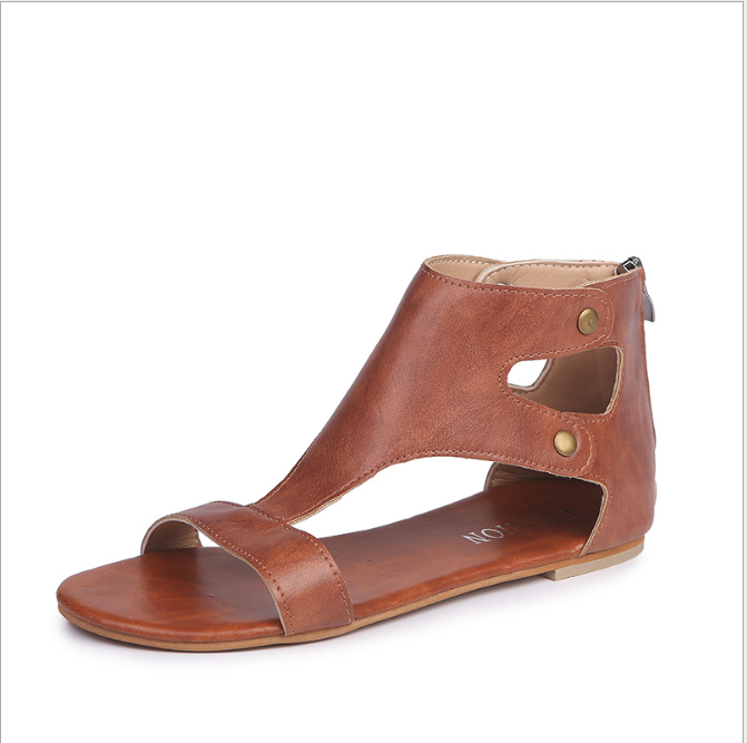 Sandalias planas con tachuelas para mujer - Calzado cómodo