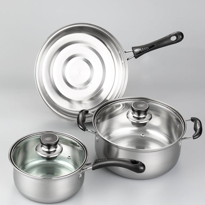 Set Combo; Juego de tres piezas de cocina de acero inoxidable