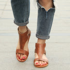 Sandalias planas con tachuelas para mujer - Calzado cómodo