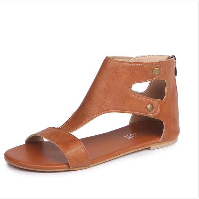 Sandalias planas con tachuelas para mujer - Calzado cómodo